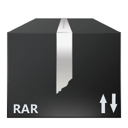 Rar Files - Black Icon 256x256 png